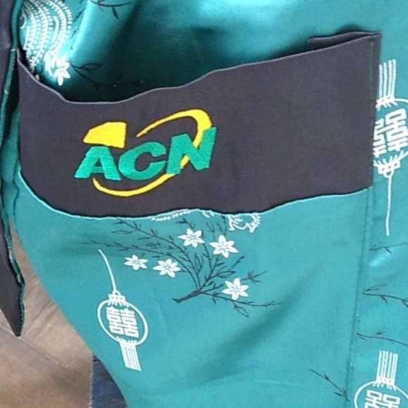 VTG EMBROIDERED DRAGON REVERSIBLE KIMONO ROBE XL - Picture 9 of 10